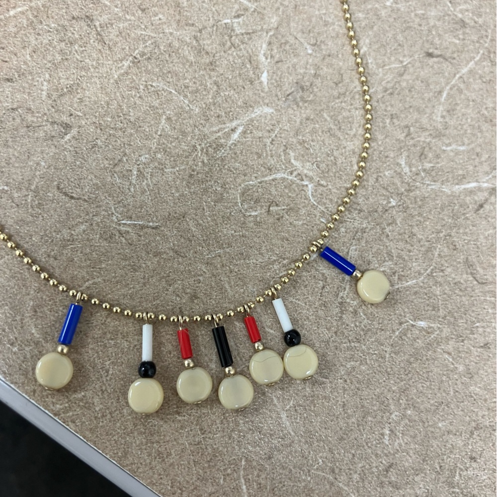 I. Ronni Kappos Gold and Multicolor Beaded Necklace for Of a Kind